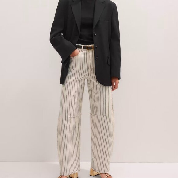 ME+EM Denim - Me + Em Striped Denim Extreme Tapered Jean